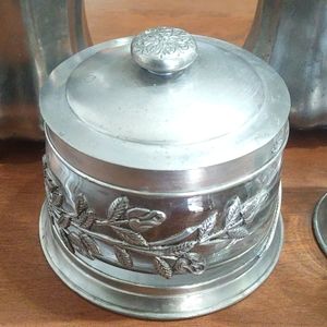 Labrazel Rose Pewter Bathroom Canister